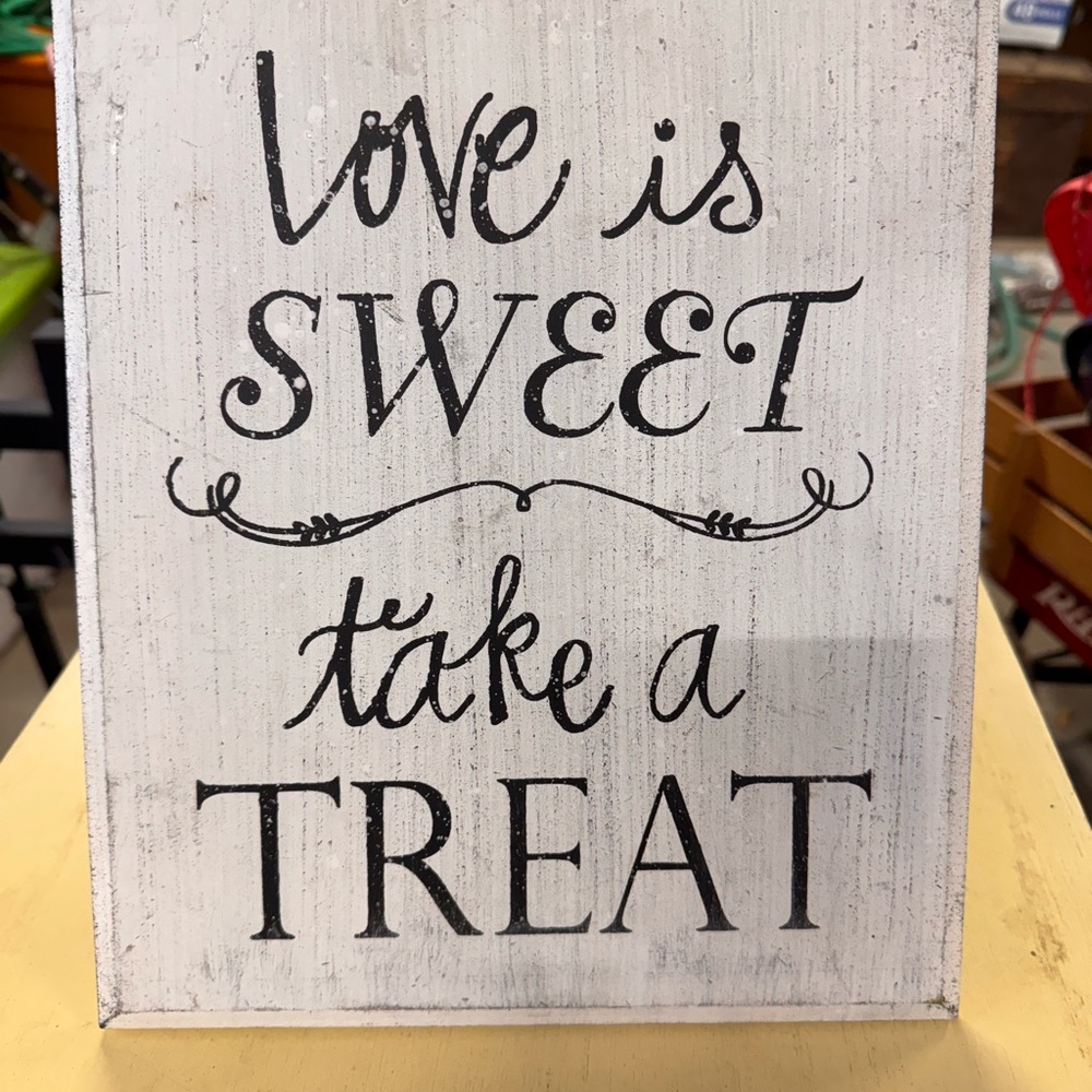 Rustic White and Black Wall Decor Sign